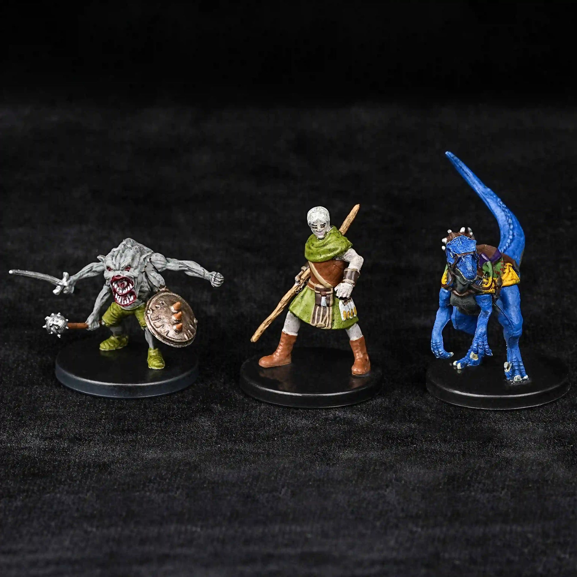 PVC Miniatures - The Last War Series: Dolgrim, Velociraptor, Druid D&D Models | Bear Dice