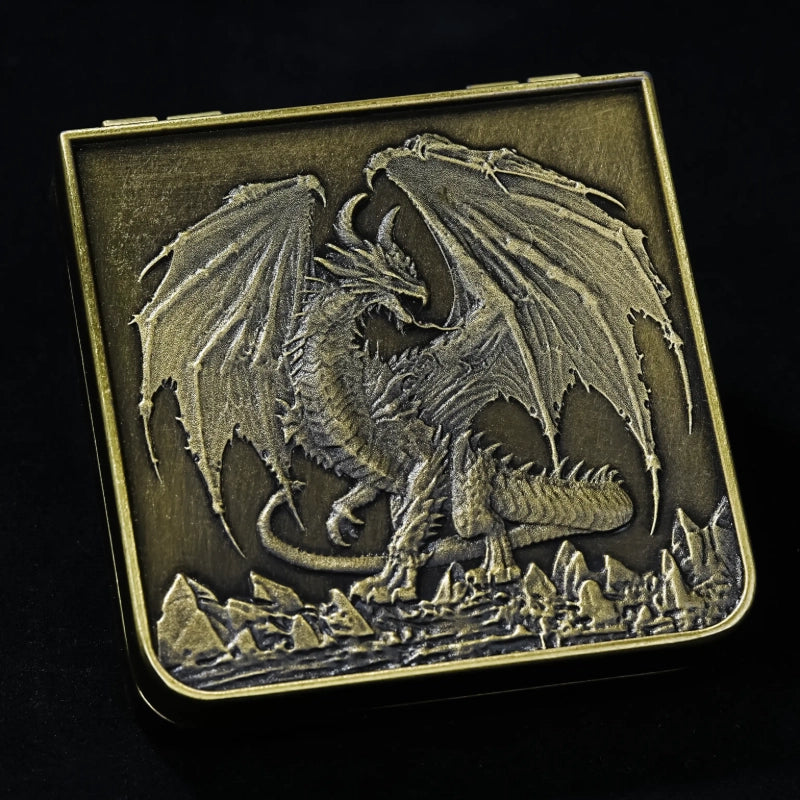 Unique Metal Foldable Dice Box with Magnets 7 in 1 Roulette DND Dice Spinner