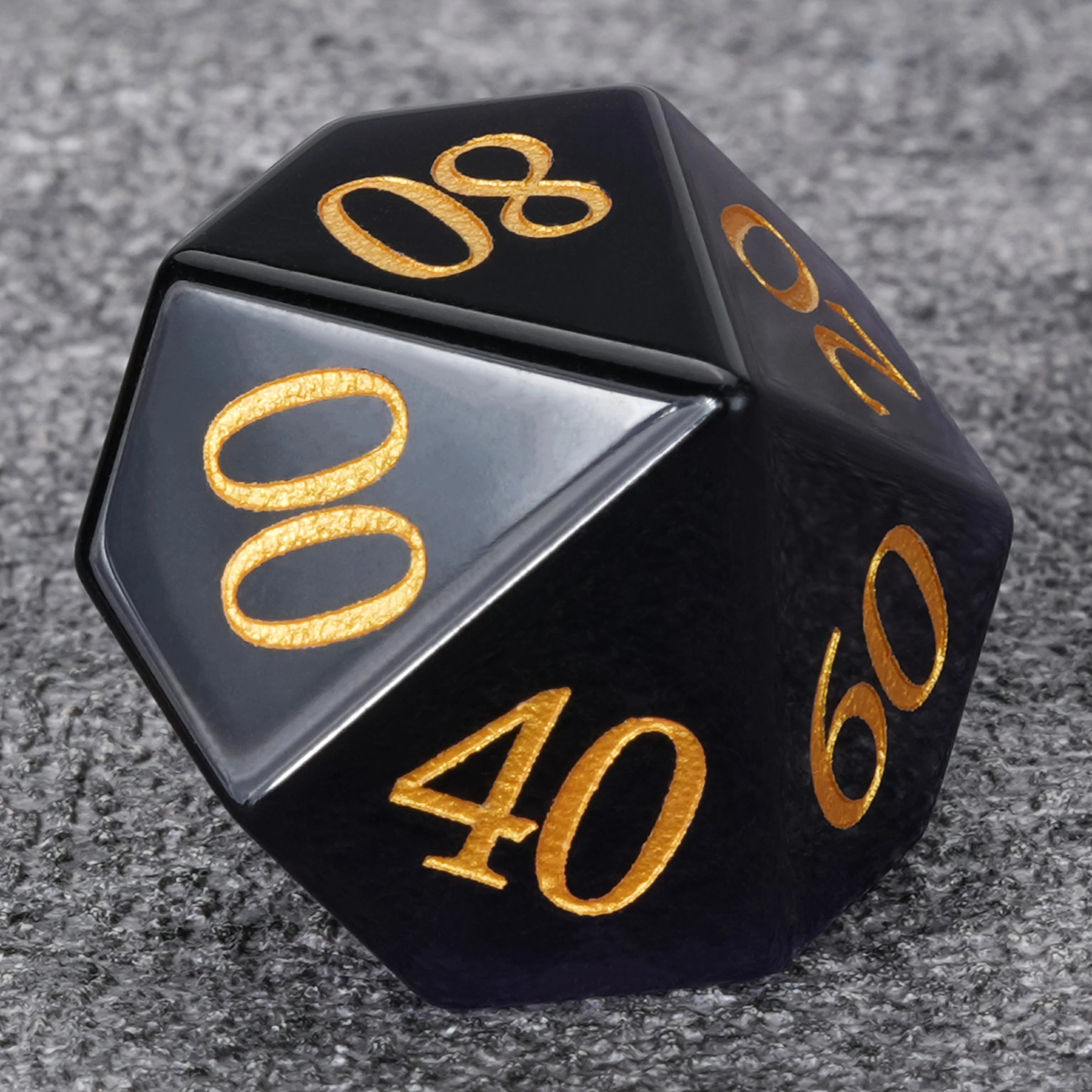 Deep Amethyst Gemstone Dice Set