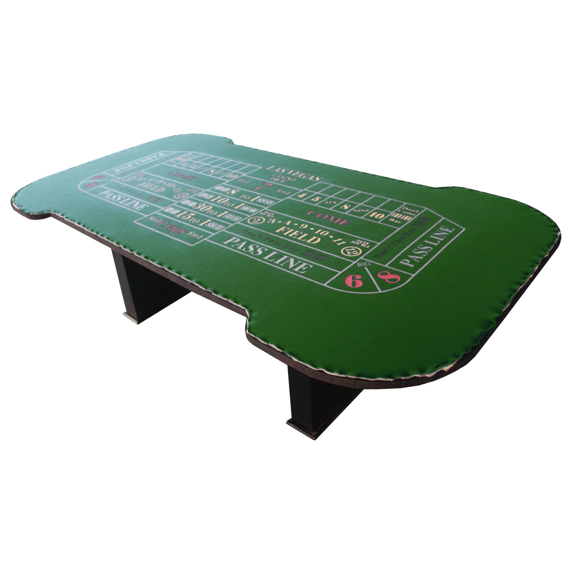 93-Inch Green Felt Deluxe Casino Craps Table – Center Divider & Felt Surface Detail | Bear Dice