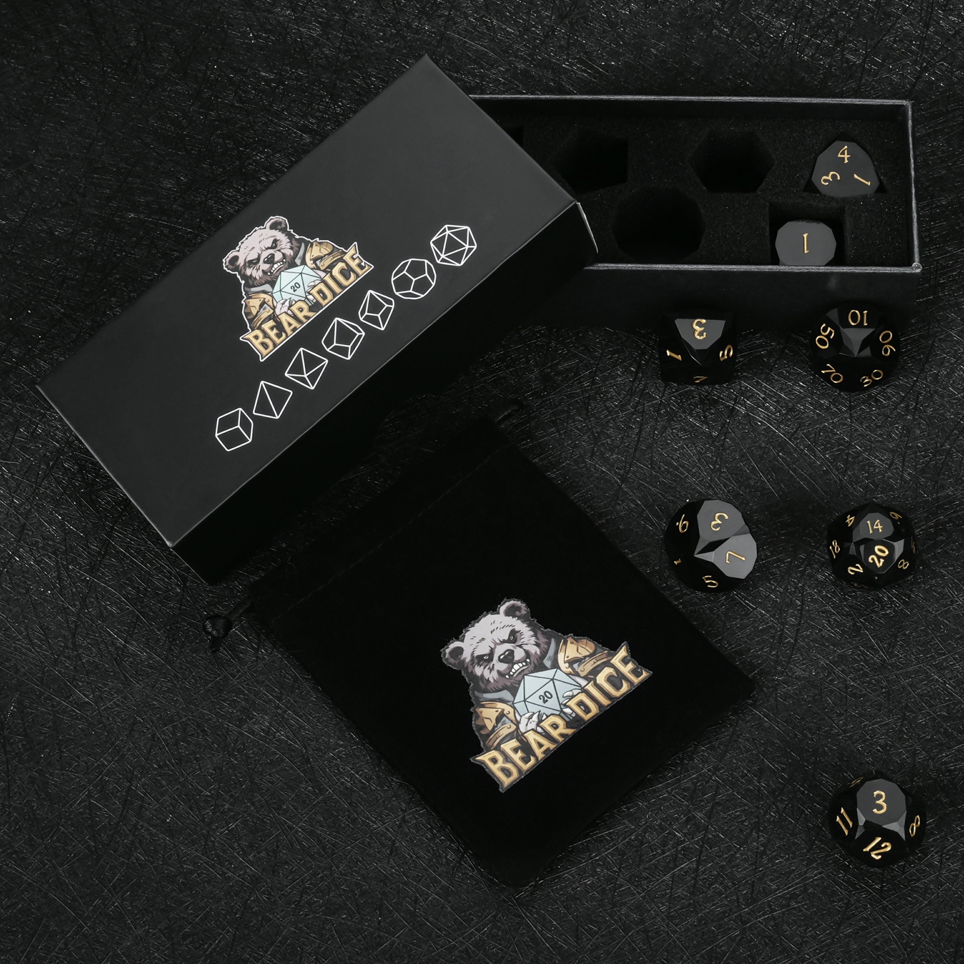 Red Multi-Faceted Resin Dice Set | D10 Dice for RPG Games