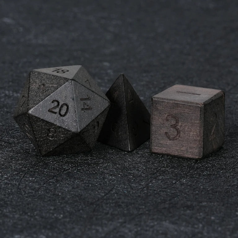 African Blackwood D&D D20, D4, and D6 Dice | Bear Dice