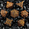 Antique Gold DND Metal UFO Dice Set, Sci-Fi Mechanical Polyhedron Dice | Bear Dice