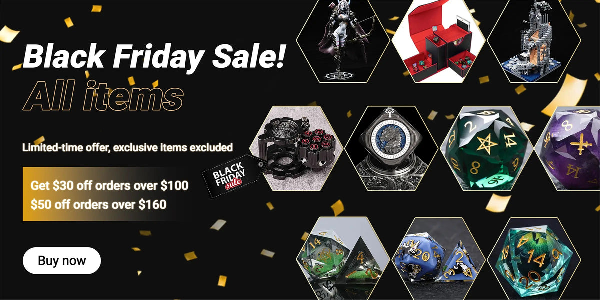 Bear Dice Black Friday Sale: $30 off orders over $100 and $50 off orders over $160 on all products (excluding custom items). | Bear Dice