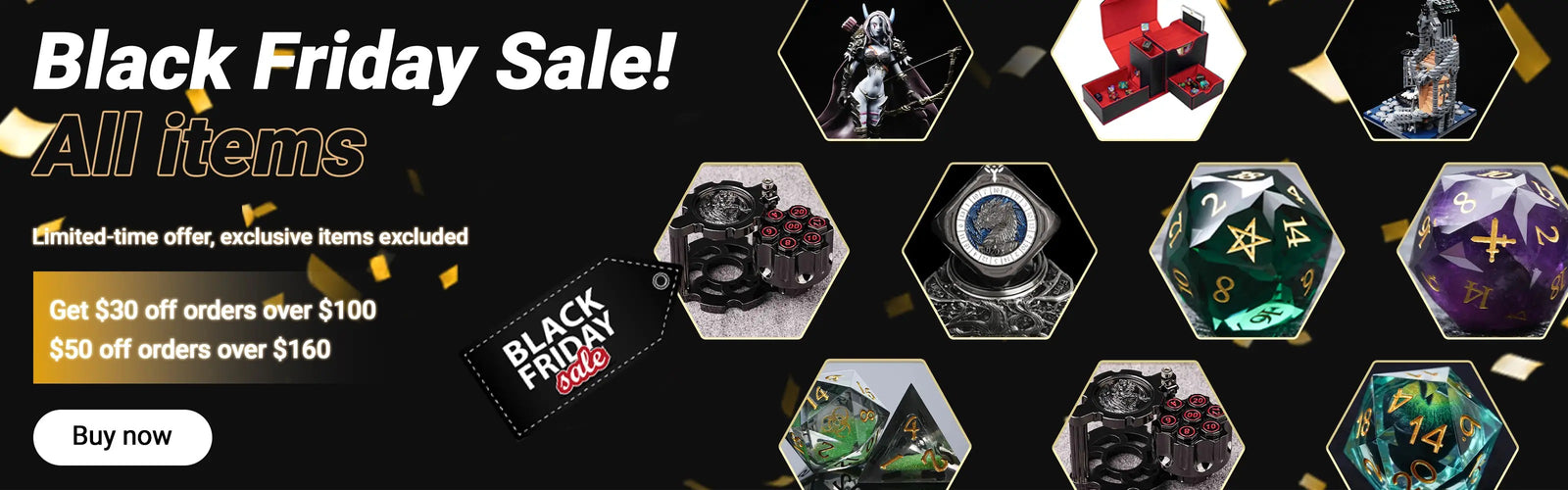 Bear Dice Black Friday Sale: $30 off orders over $100 and $50 off orders over $160 on all products (excluding custom items). | Bear Dice