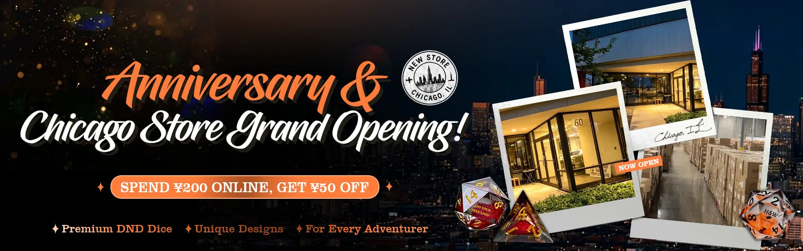 Bear Dice Chicago Store Opening: $50 Off Orders of $200 or More | Bear Dice