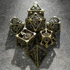 Bronze Emerald Dragon Eye Metal Hollow DND Dice Set | Bear Dice