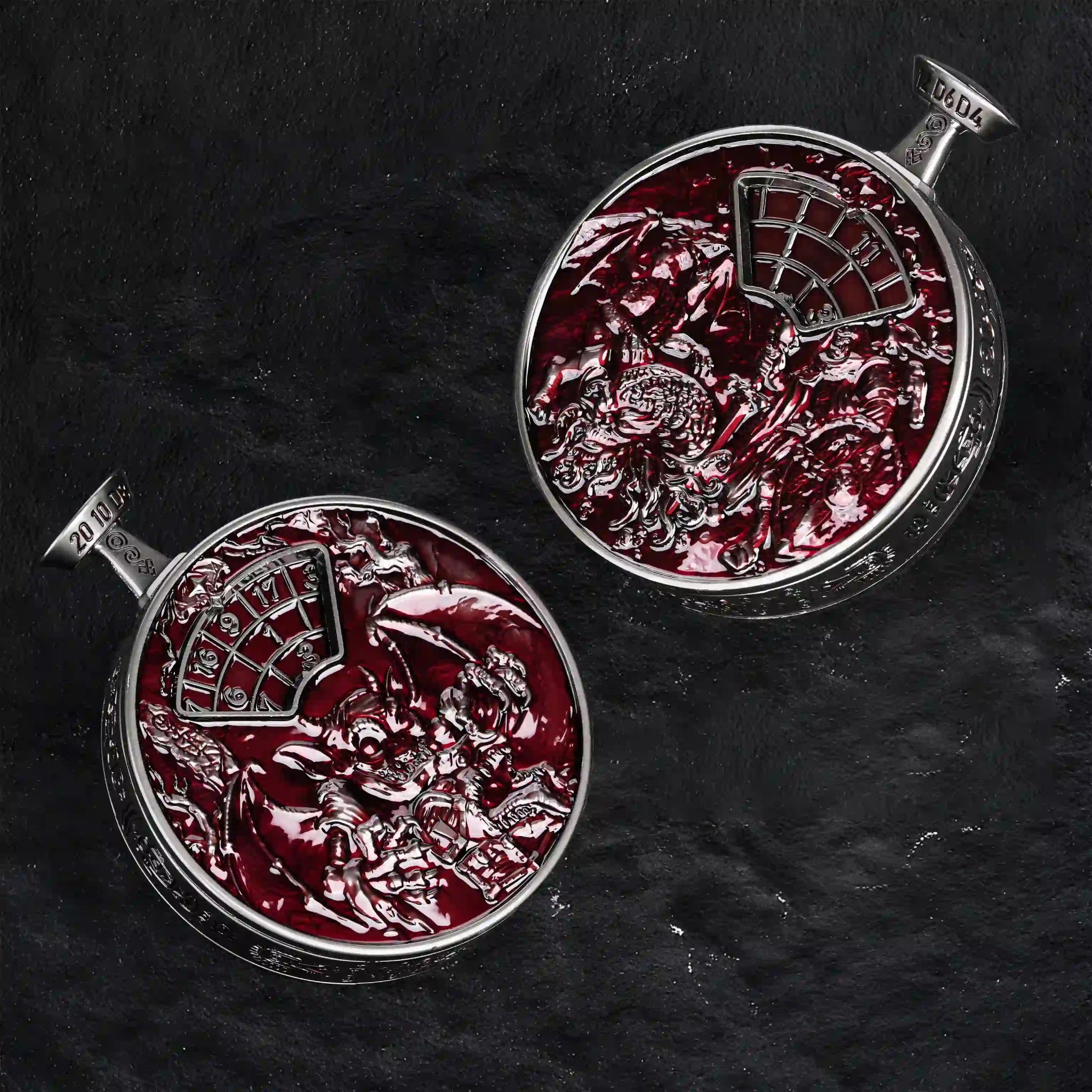 Cool red DND spinning dice pocket watch | Bear Dice