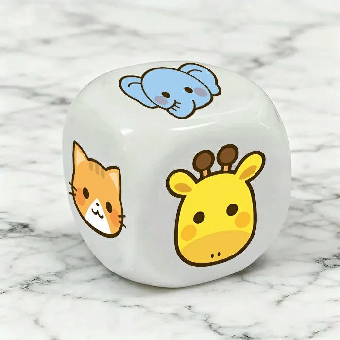 Custom 16mm printed pattern rounded corner acrylic D6 dice, all six sides can be printed with custom patterns | Bear Dice
