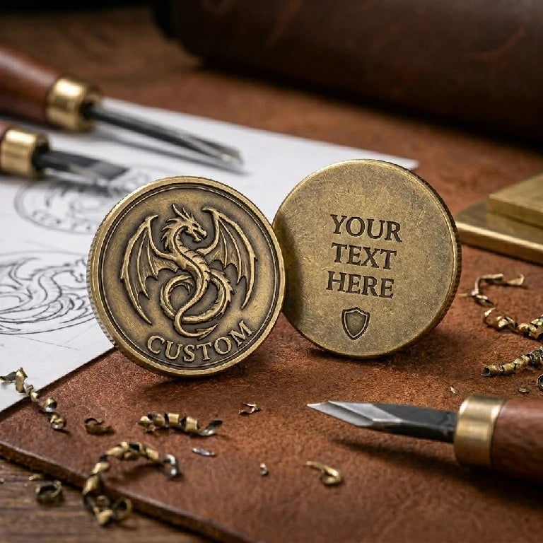 Custom D2 Dice — Personalized D2 Dice, Engraved with Custom Patterns and Text | Bear Dice