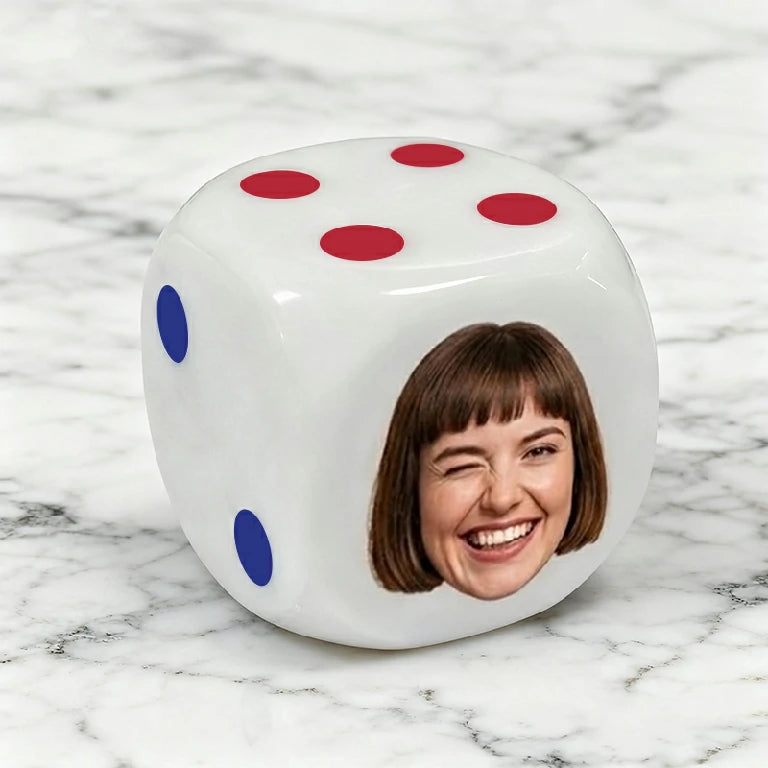 Custom face Dice-Custom Personalized photo acrylic D6 dice, personalized photo gifts, fun party dice