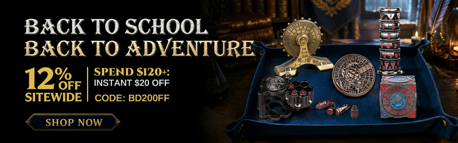 DND Dice Back-to-School Summer Sale: $20 Off Orders Over $120 | Bear Dice