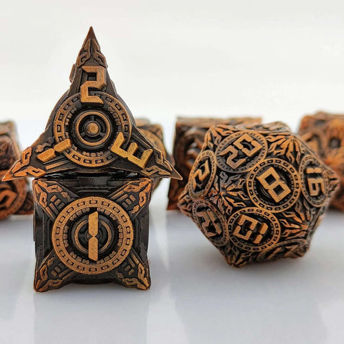 DND Metal UFO Polyhedron D4 Dice, D6 Dice, and D20 Dice | Bear Dice