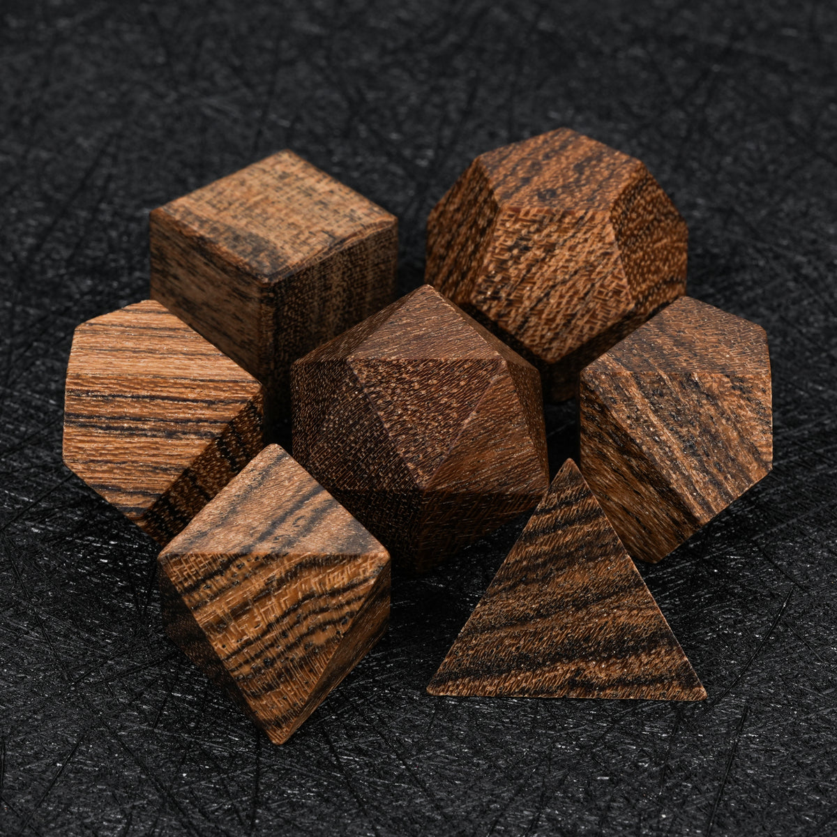 Customizable wooden dice sets-engrave patterns, text, symbols, and more