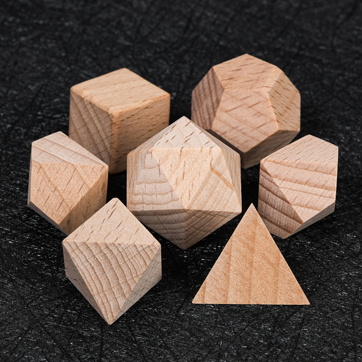 Customizable wooden dice sets-engrave patterns, text, symbols, and more