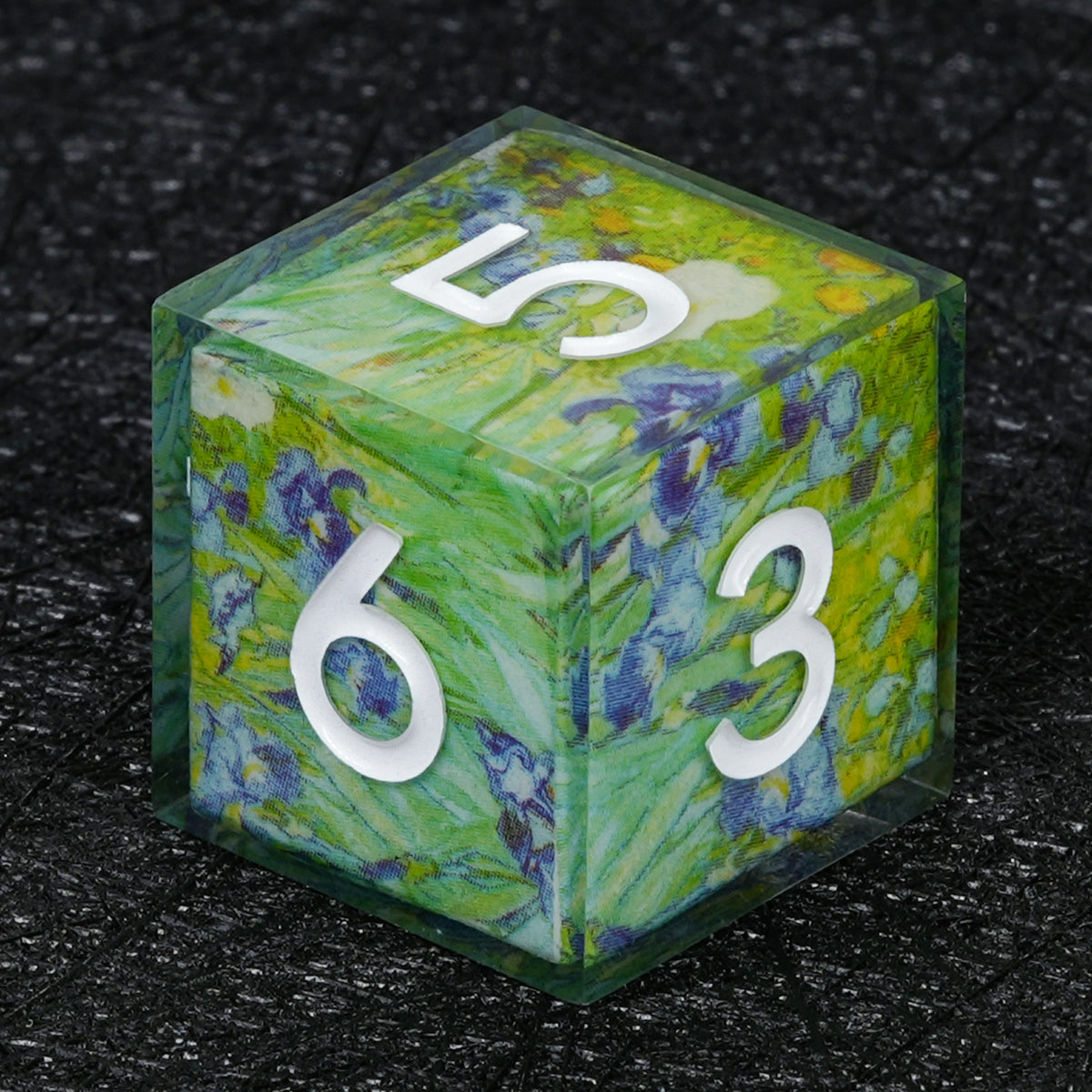 Custom Map-Landscape D&D Dice – Available with Engraved or Printed Text, Symbols, and Logos