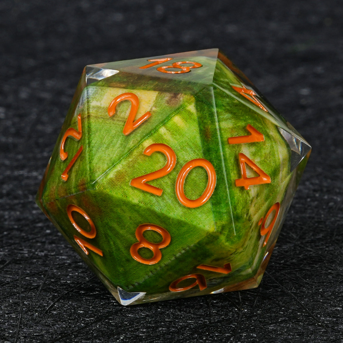 Custom Map-Landscape D&D Dice – Available with Engraved or Printed Text, Symbols, and Logos
