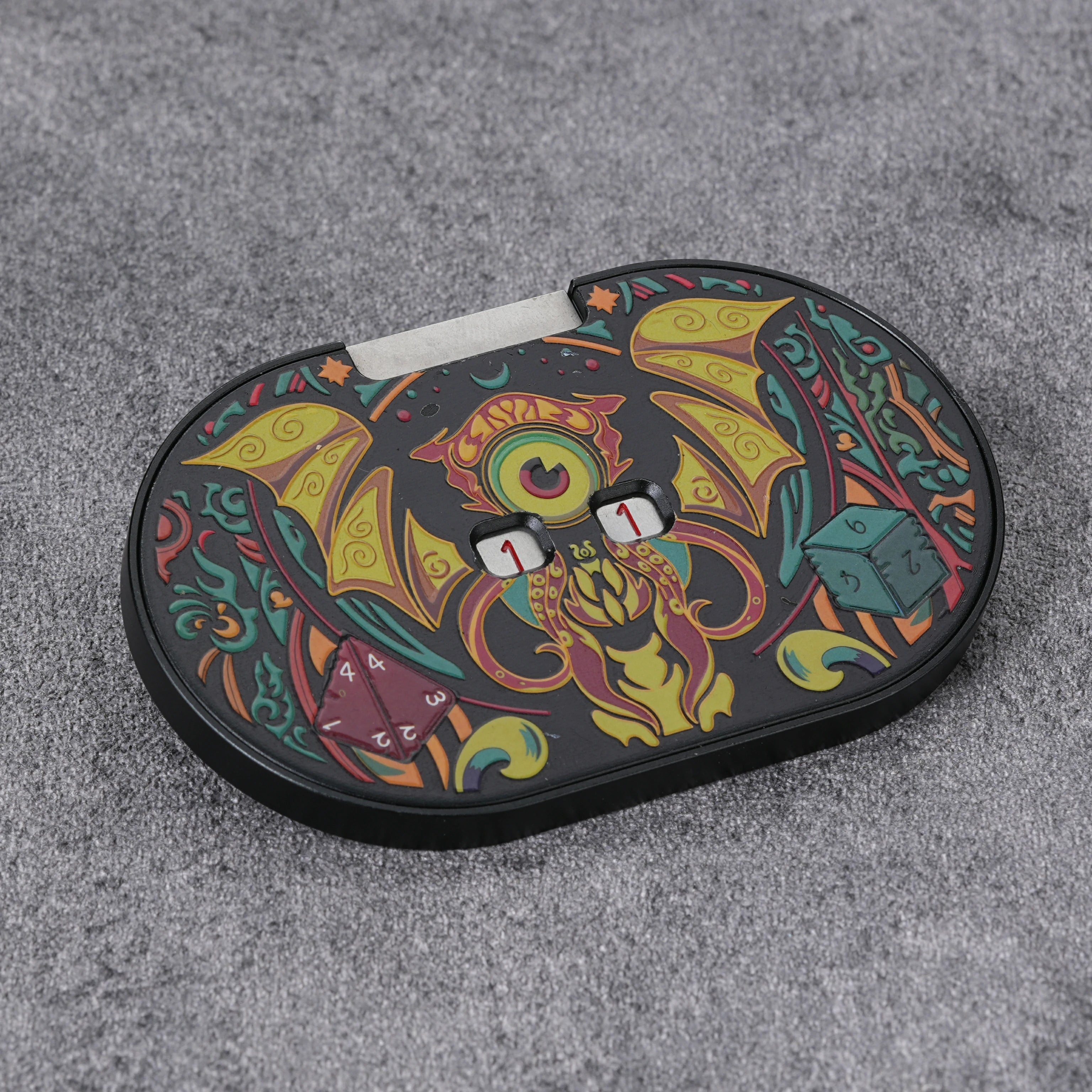Evil Eye Creature Kaleidoscope Metal Spinner Dice