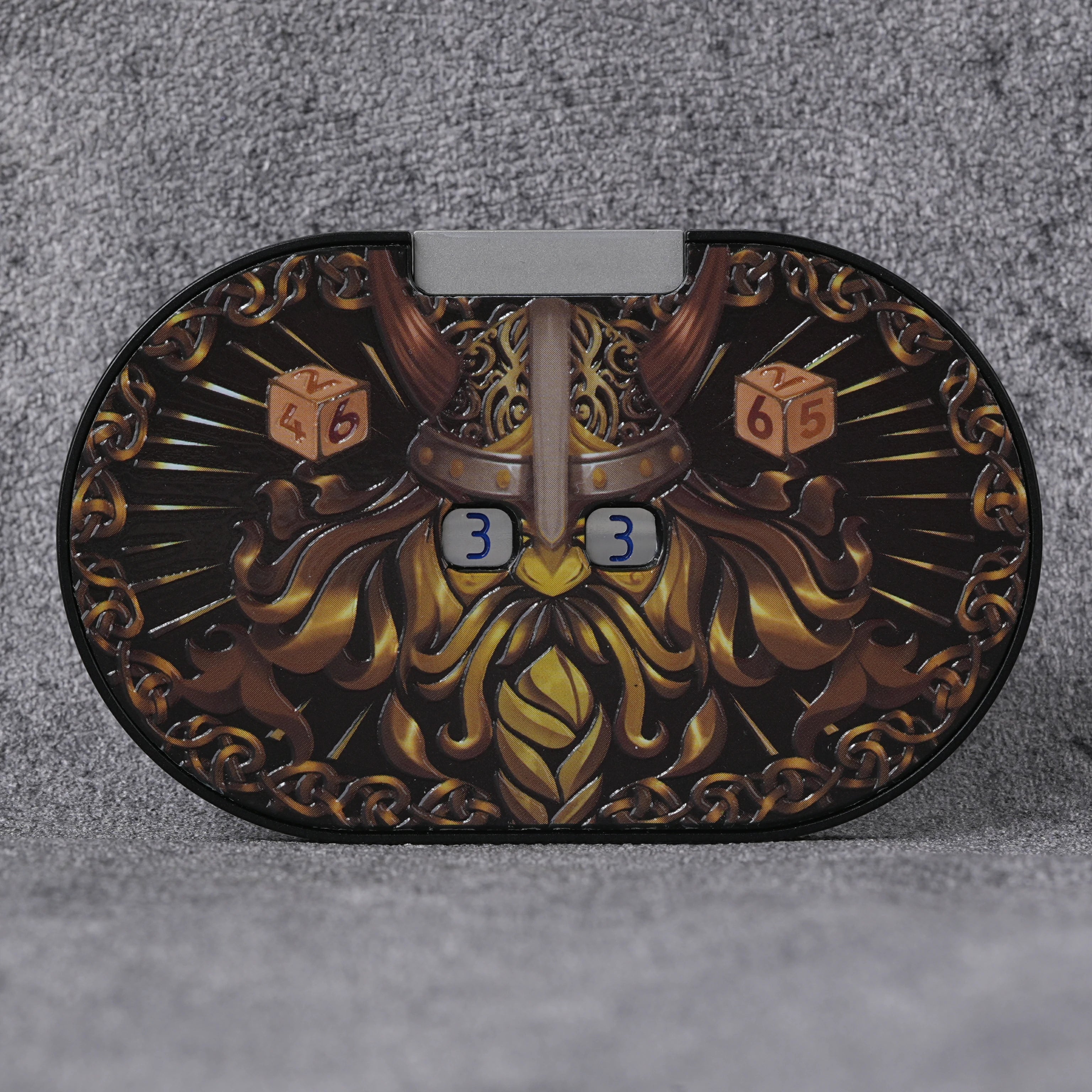 Dwarf Horned-Helmet Warrior Metal Spinner Dice | Premium RPG Dice for D&D