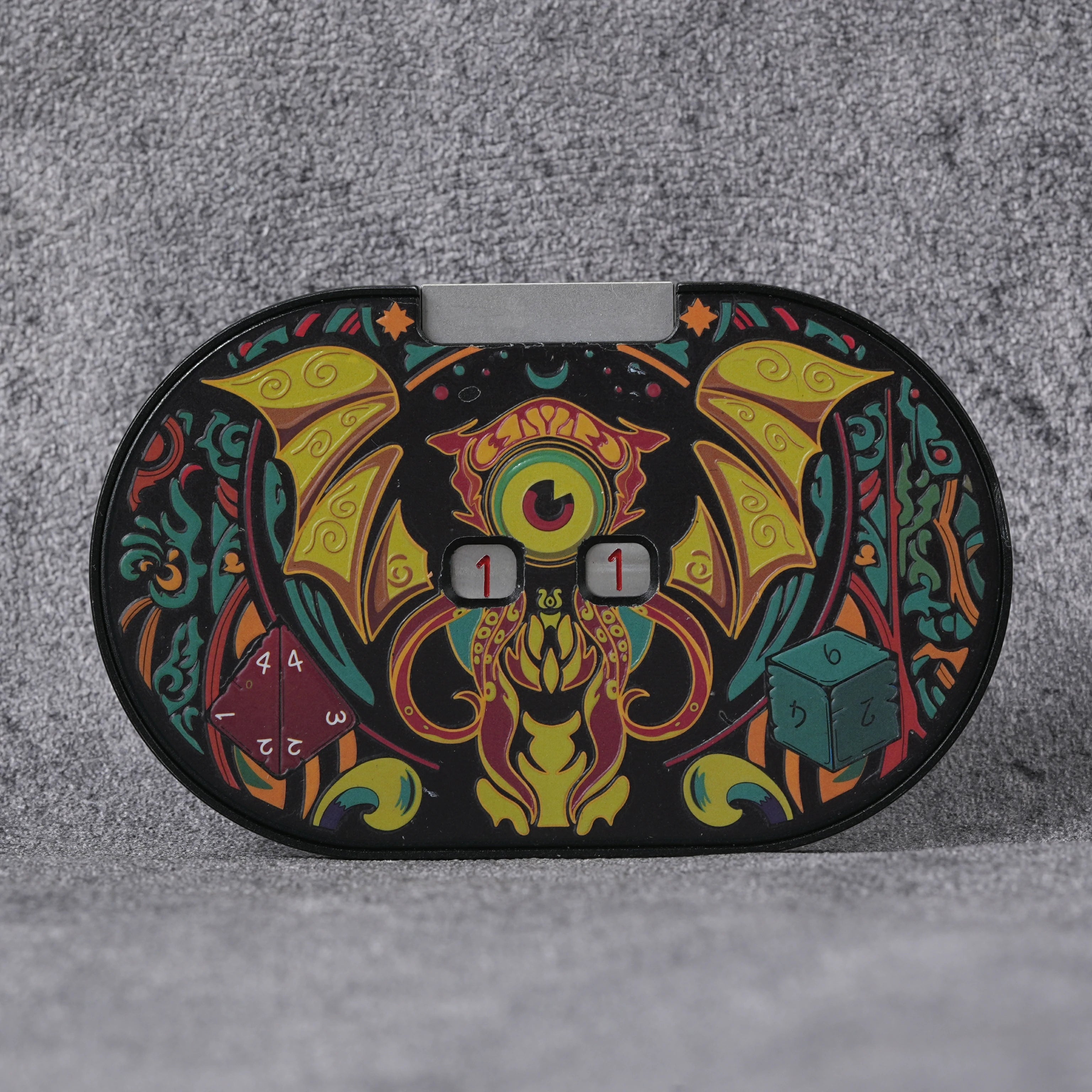 Evil Eye Creature Kaleidoscope Metal Spinner Dice