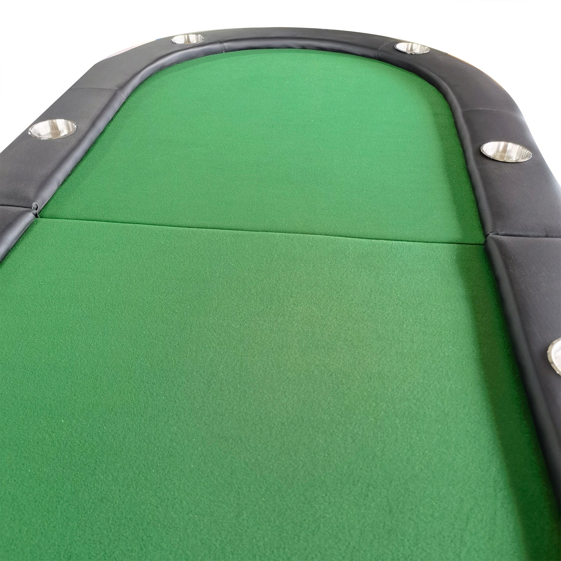 Green Oval Foldable Poker Table with Smooth Surface | Bear Dice