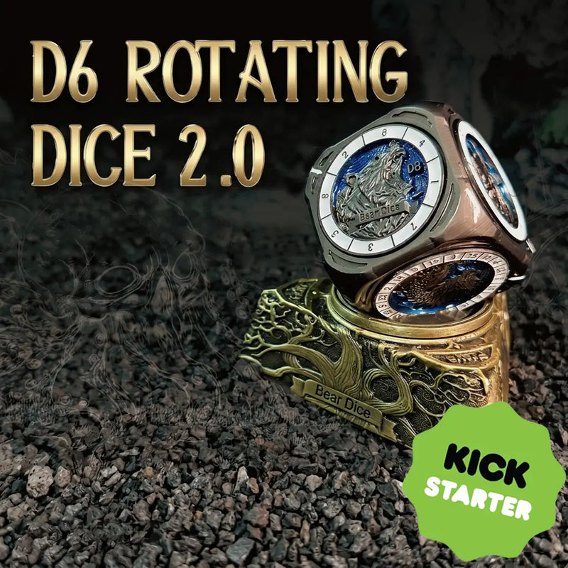 Kickstarter Dice: D6 ROTATING DICE | Bear Dice
