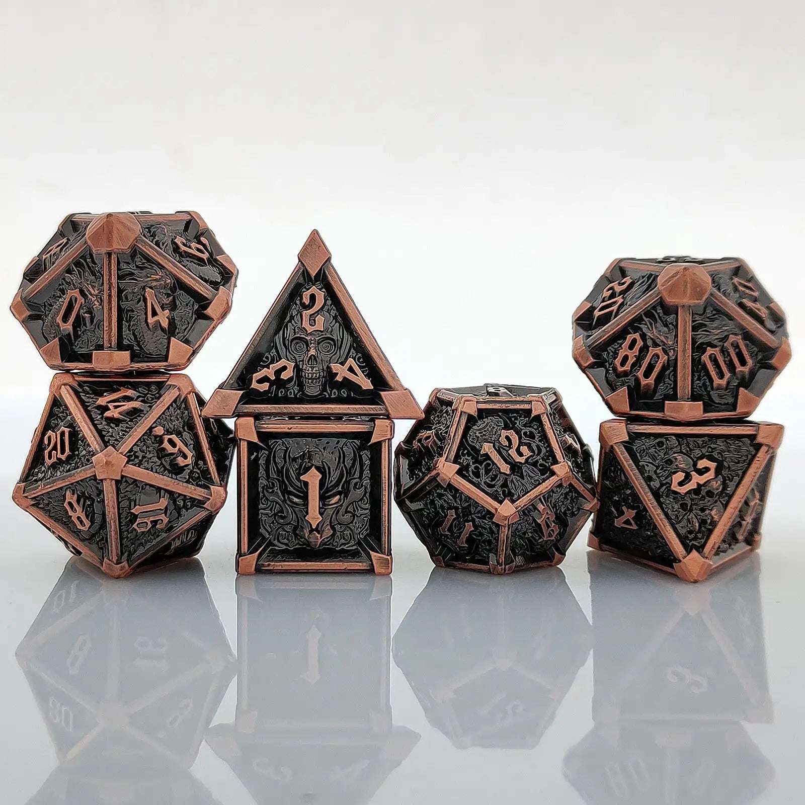 Gothic Mysticism - Starhorn black background metal dnd dice set | Bear Dice