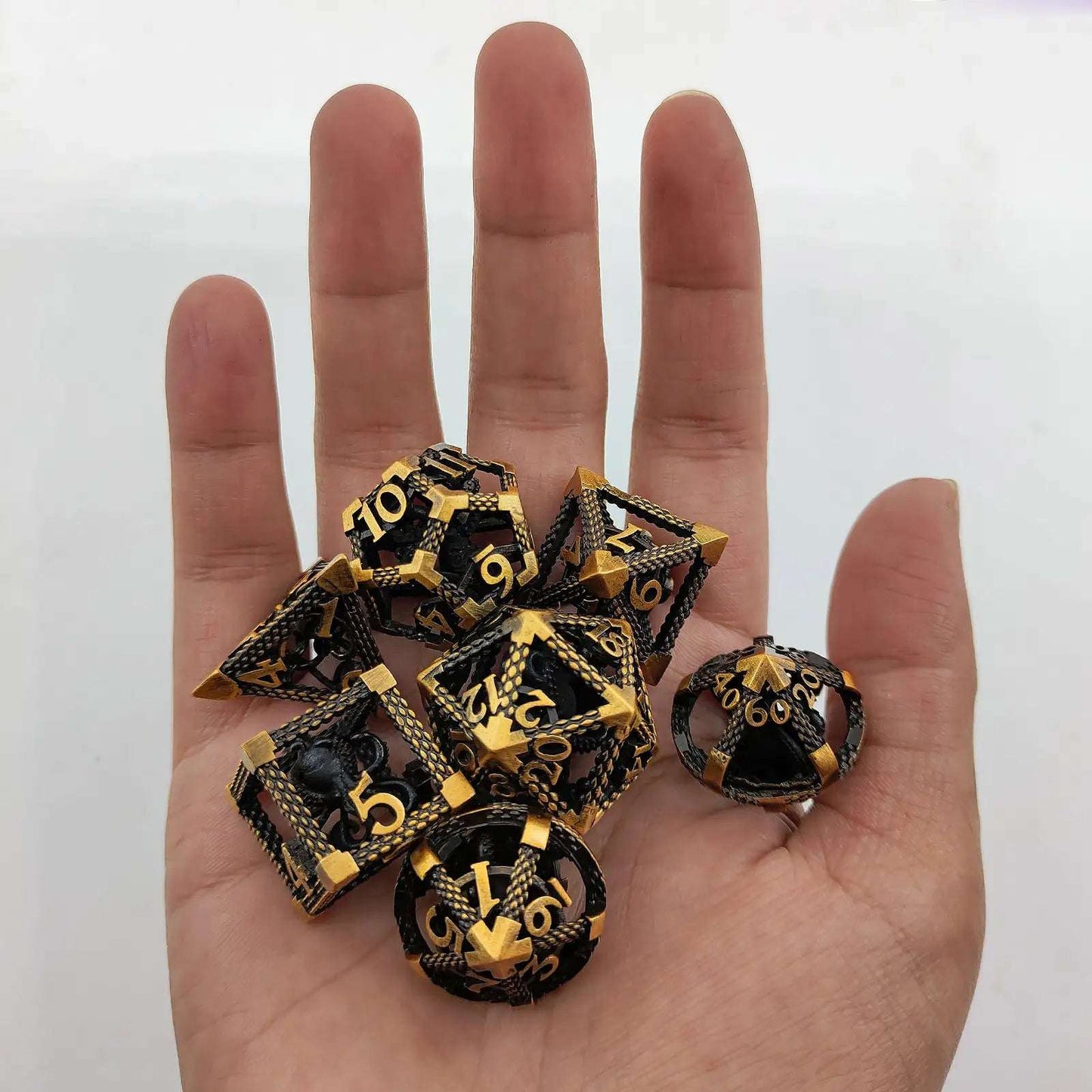 Deep Sea Giant - Bronze 3D Octopus Hollow Metal dice set | Bear Dice