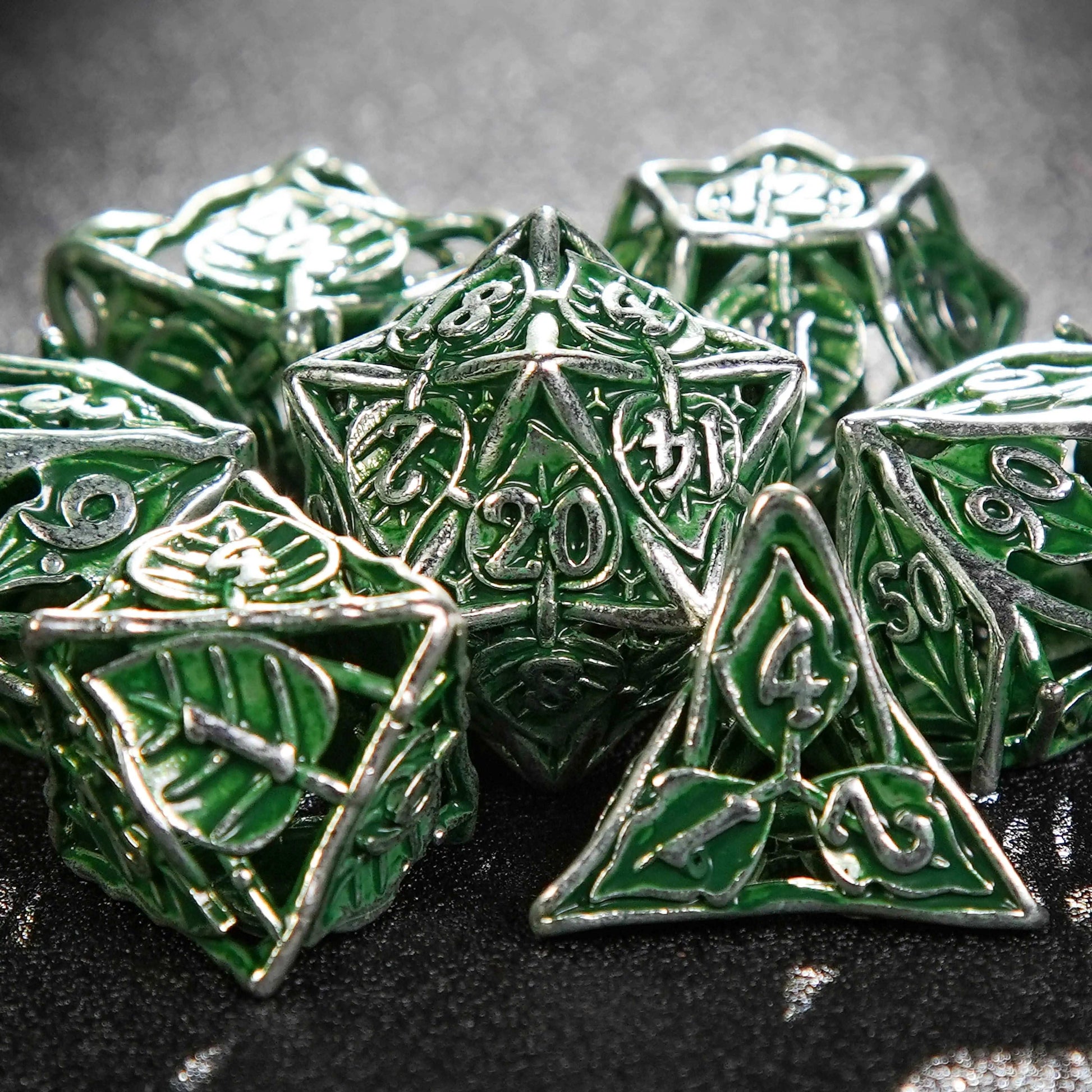 Dragon Pride  metal hollow dice set + green  | Bear Dice