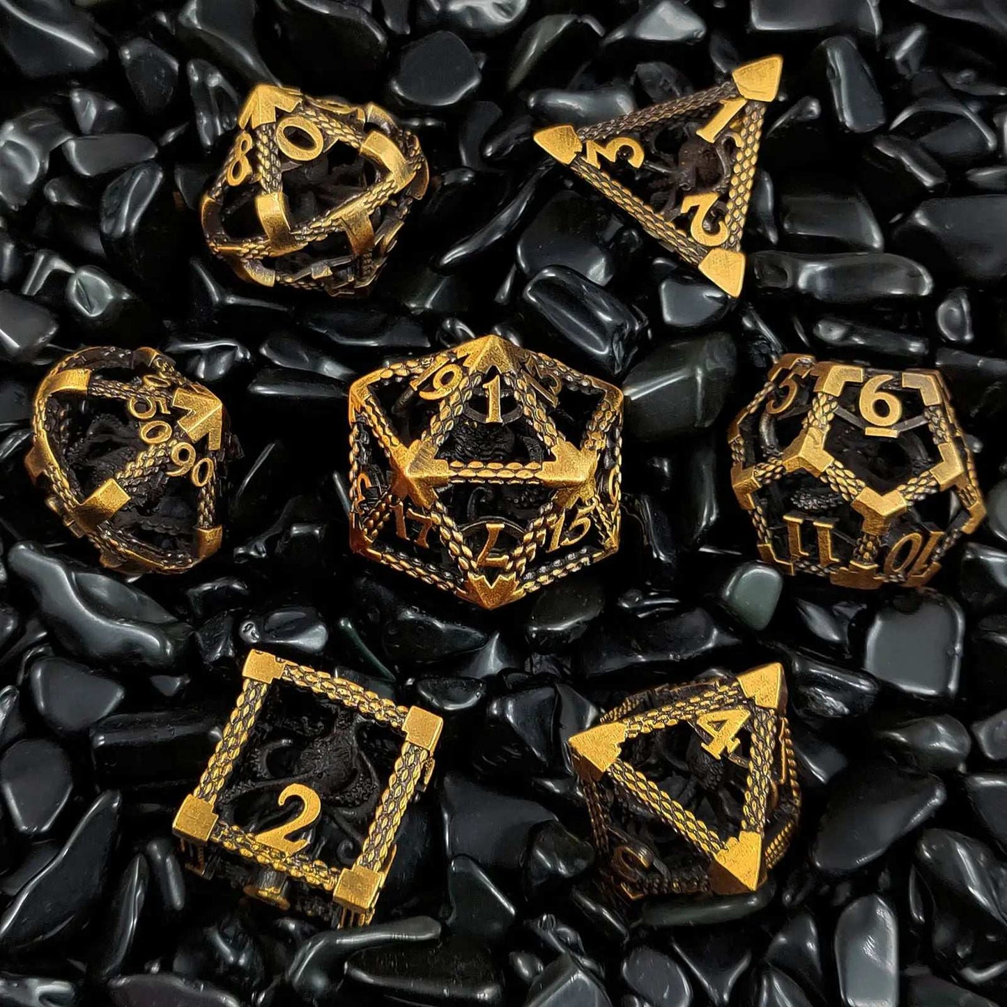 Deep Sea Giant - Bronze 3D Octopus Hollow Metal dice set | Bear Dice