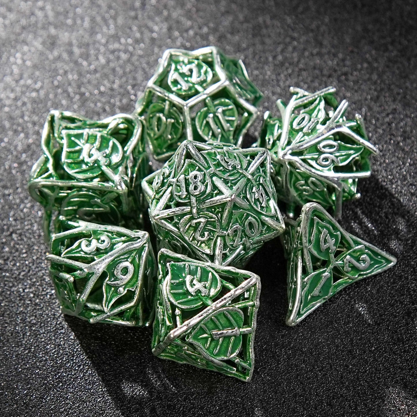 Dragon Pride  metal hollow dice set + green | Bear Dice