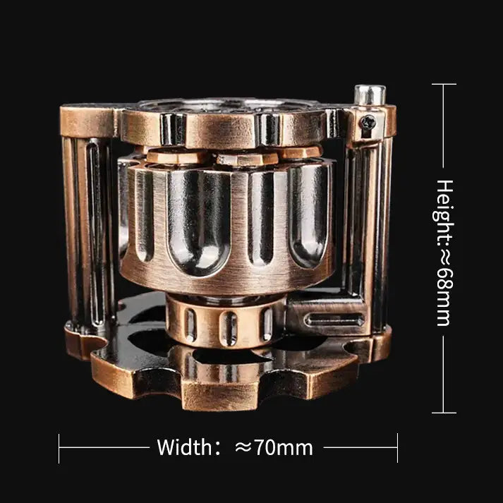 Unique revolver dice set: 7 cool metal dnd bullet dice in the rotating revolver cylindrical magazine