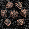 Necromancer Dice: Copper Metal Hollow Skull DND Dice Set | Bear Dice