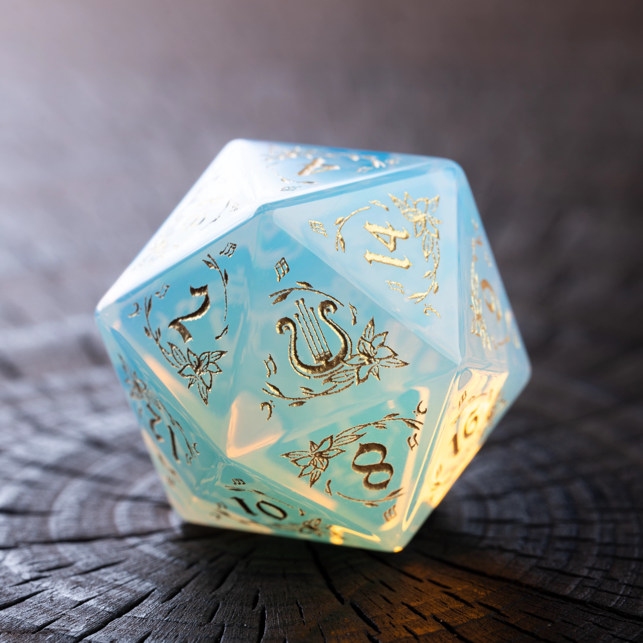Harp Burst Opal DND Dice Set