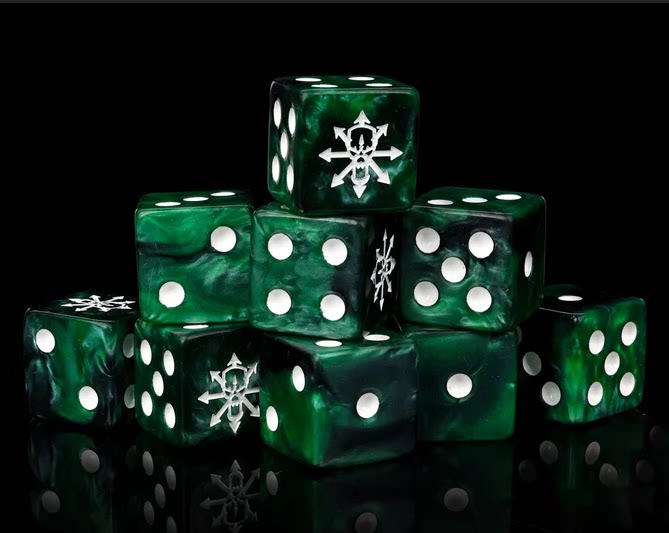 Imperial Knight vs Chaos Knight Dice Set | Good vs Evil Warhammer 40K Dice