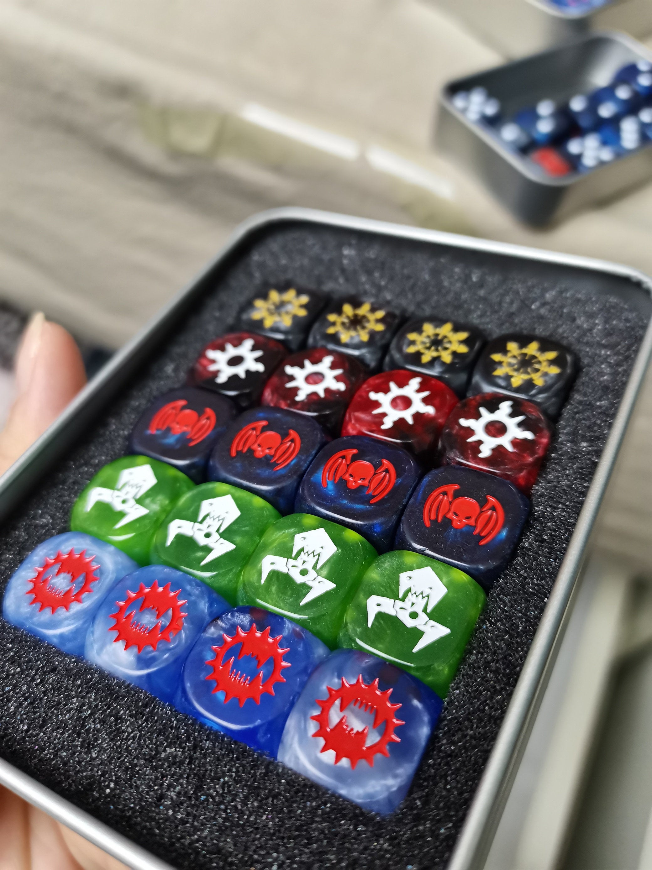 Warhammer 40K Chaos Gods Acrylic D6 Dice Set