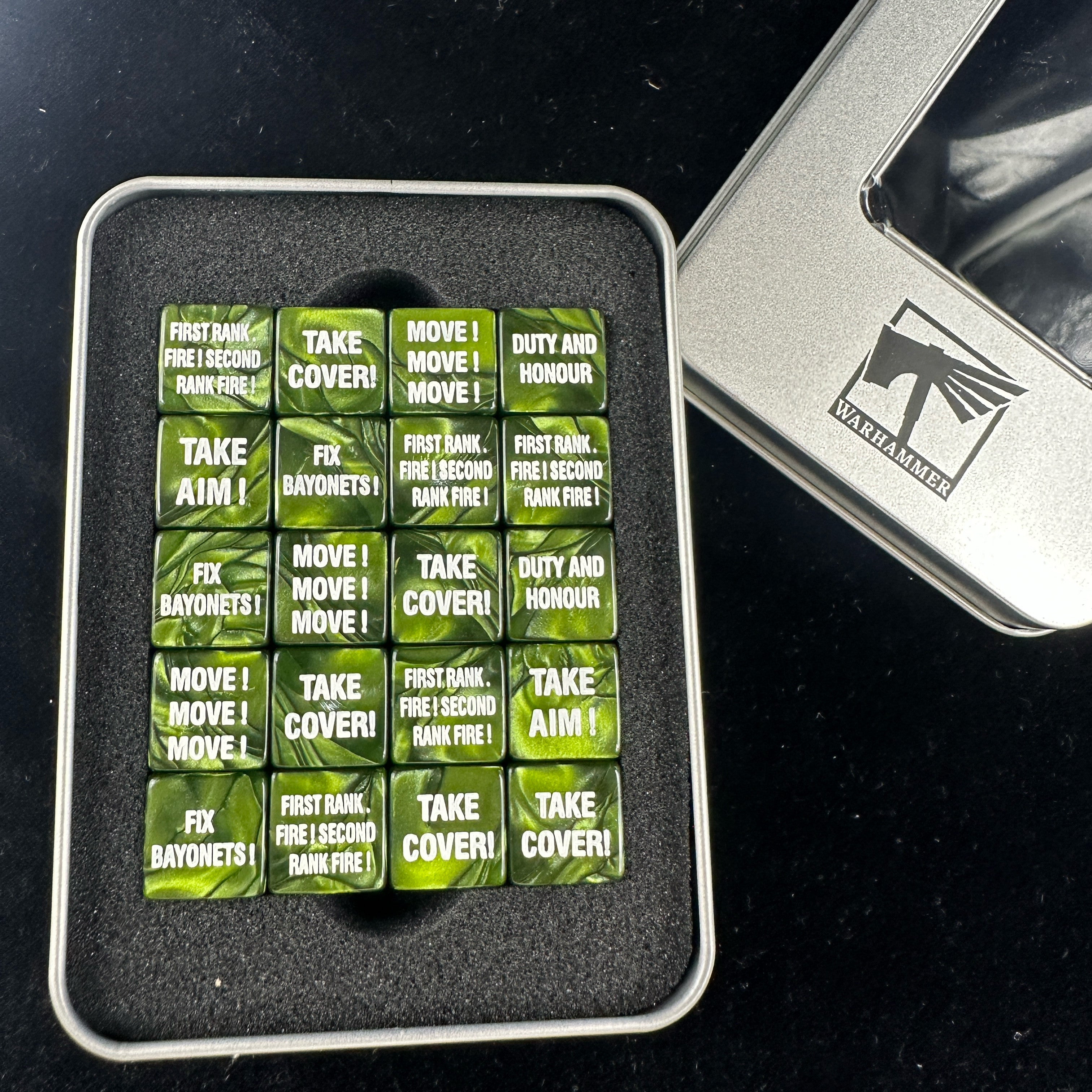Warhammer 40K ig Astral Army Command Dice Military Command HONOURTAKE COVERFIRST RANKF
