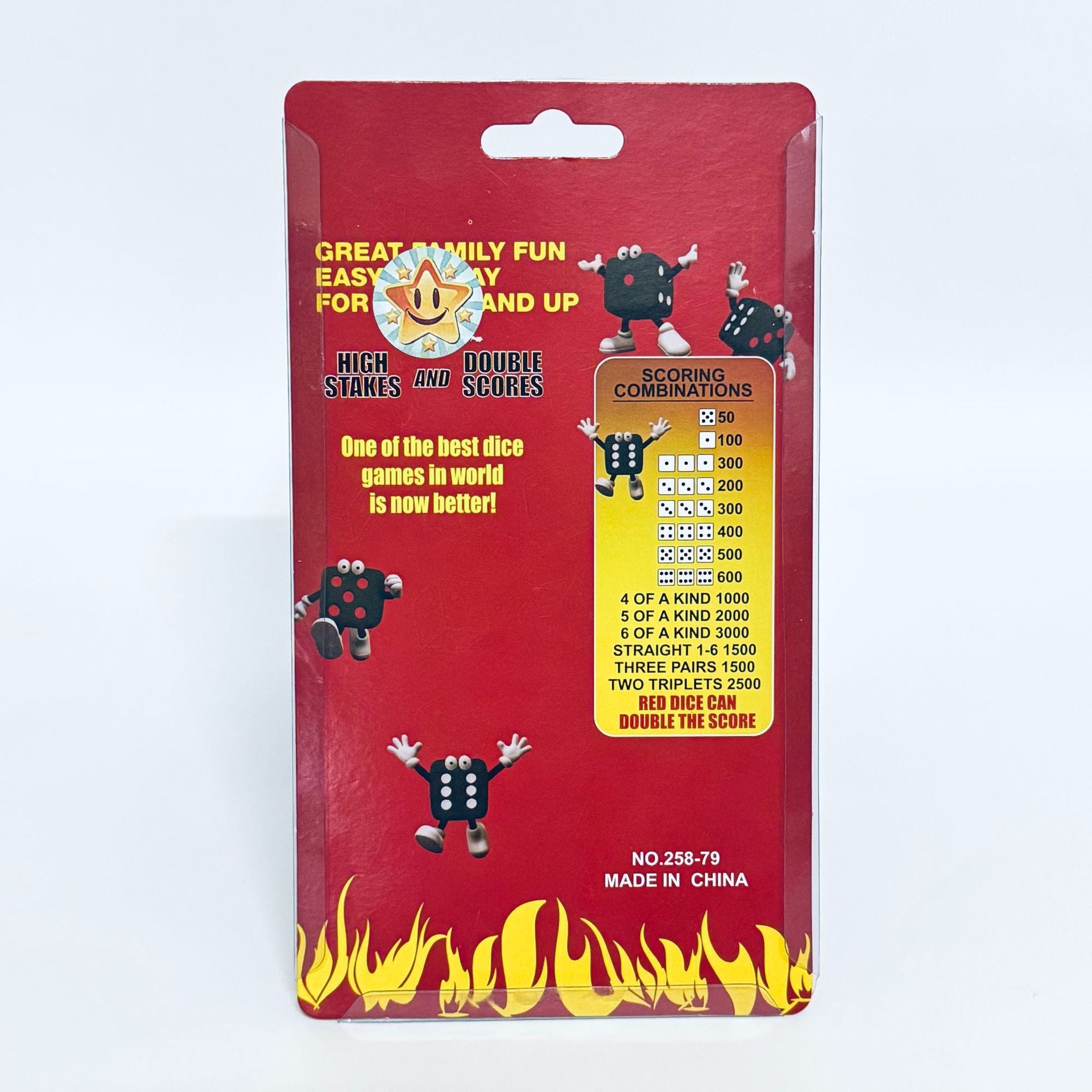FARKEL Spicy Farkel Dice Game is a home and travel game featuring double scoring and roulette wheels