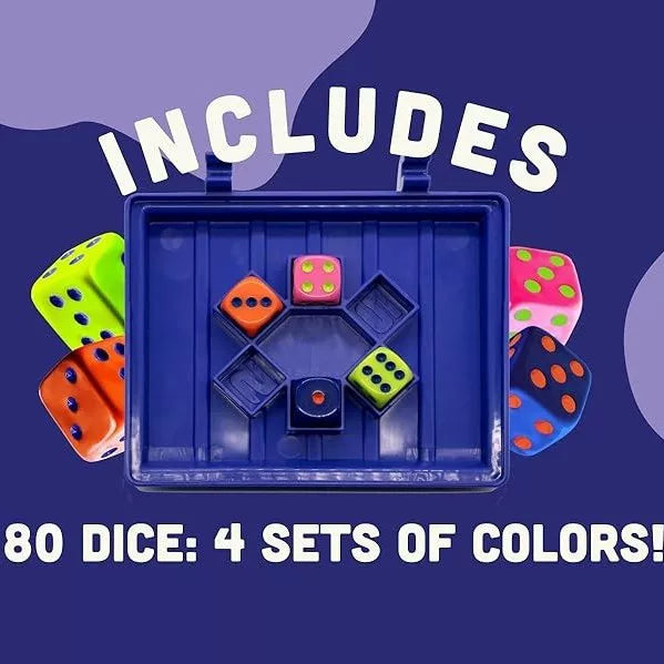 Fast-paced family dice game | Fun 4-player board and dice game with trash cans,