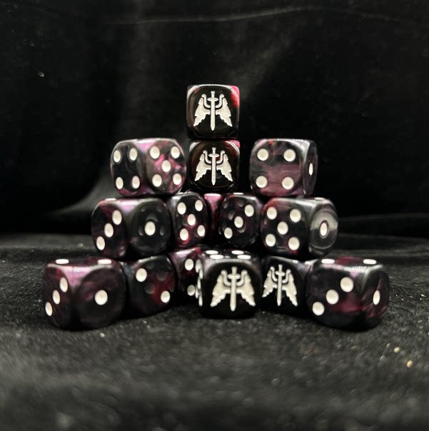 Warhammer 40K Dark Angels Acrylic D6 Dice