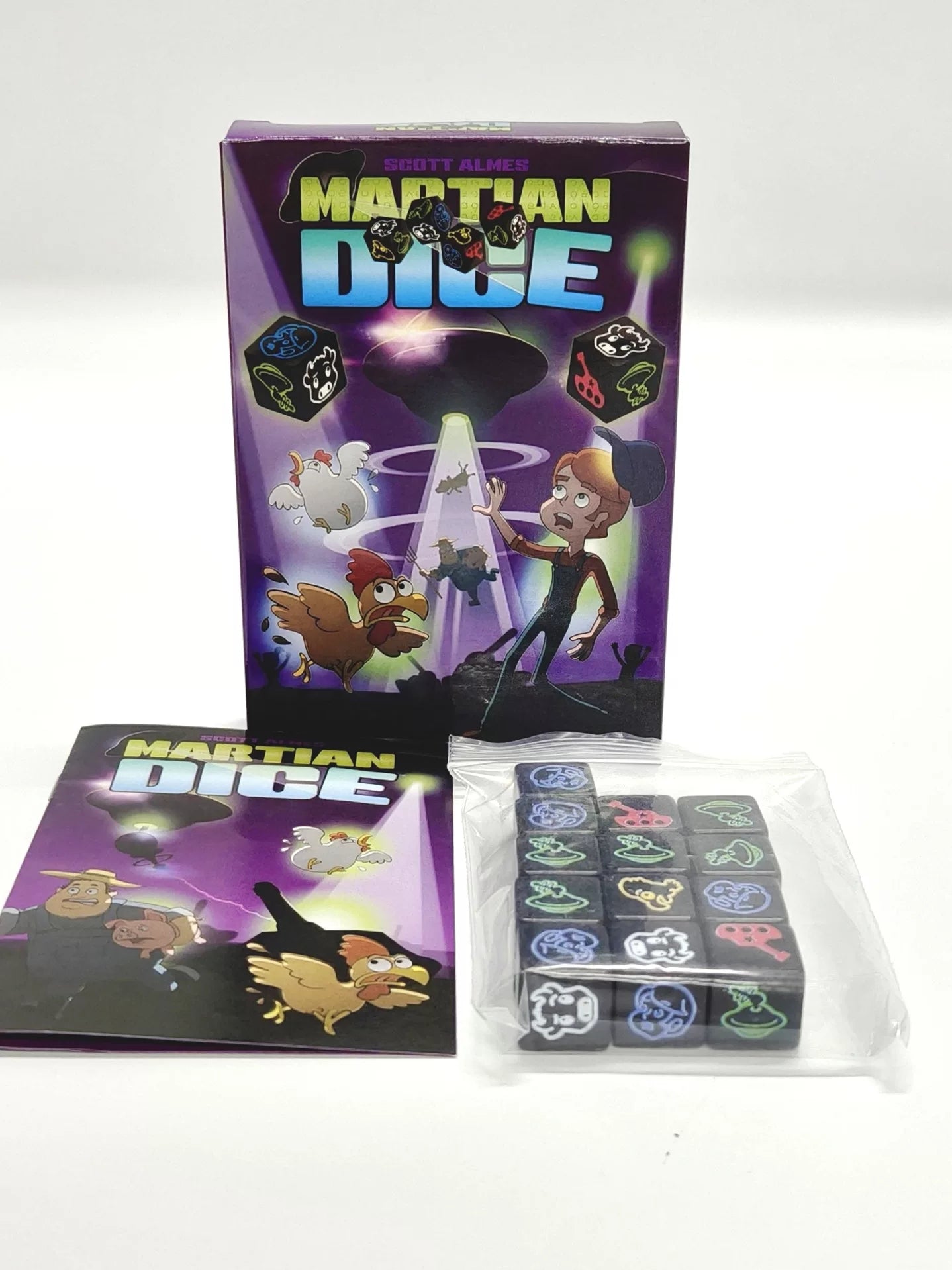 Martian Dice Mars Dice, a crazy alien invasion game, a pressing dice game