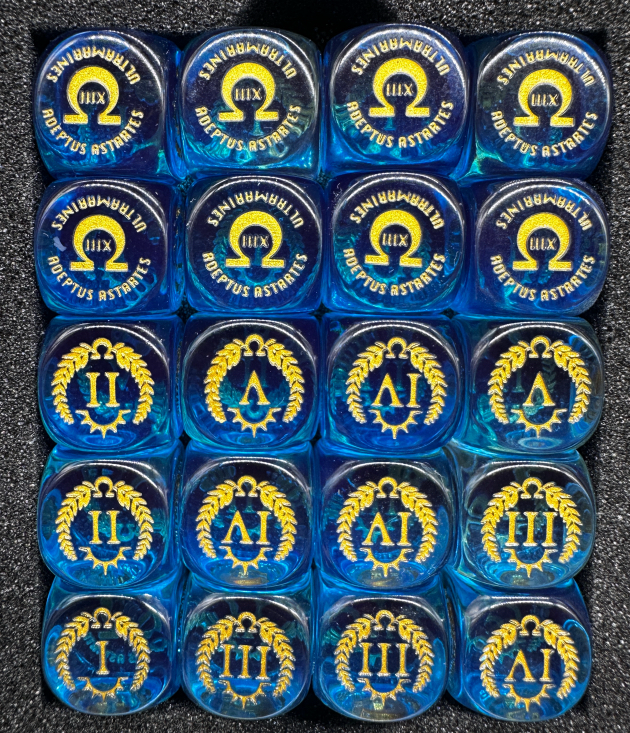 Ultraman Dice, U-Team Dice, Warhammer 40K Dice, Used Warhammer Dice, WARHAMMER Board Game Dice