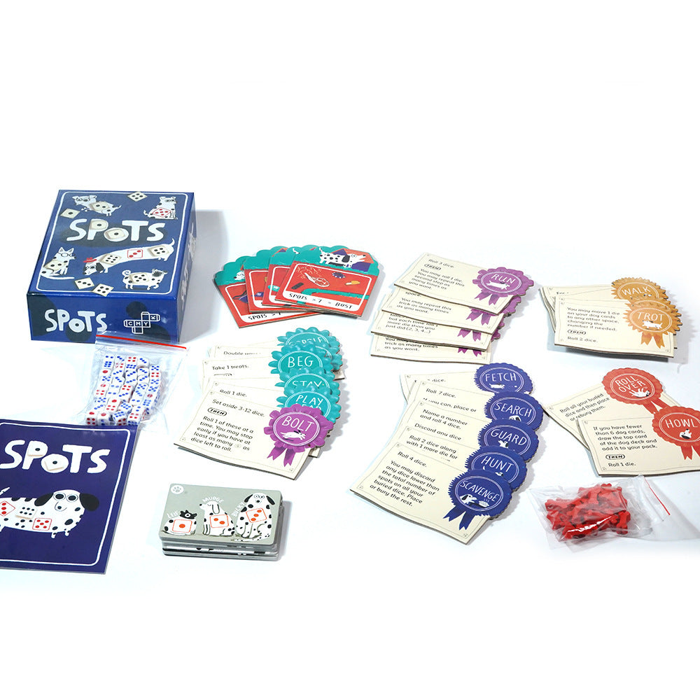 Dalmatian English version board game SPOTS gambling dog dice luck casual party puzzle toy cards