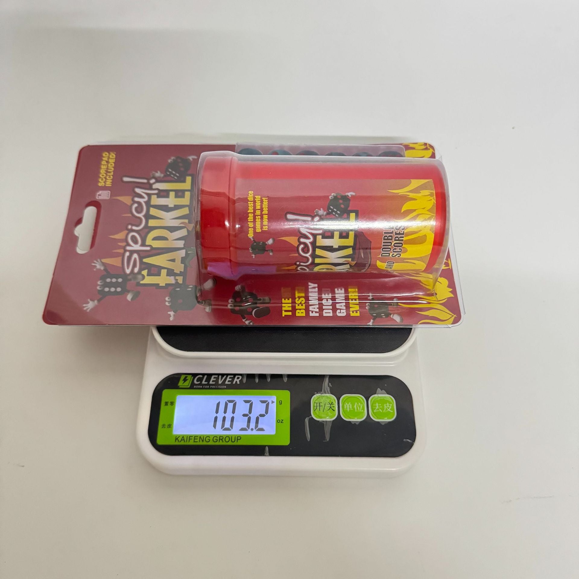 FARKEL Spicy Farkel Dice Game is a home and travel game featuring double scoring and roulette wheels