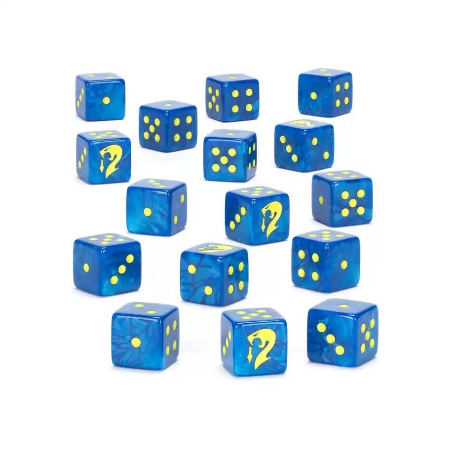 Warhammer 40K Idoneth Deepkin Blue Pearlescent Acrylic D6 Dice