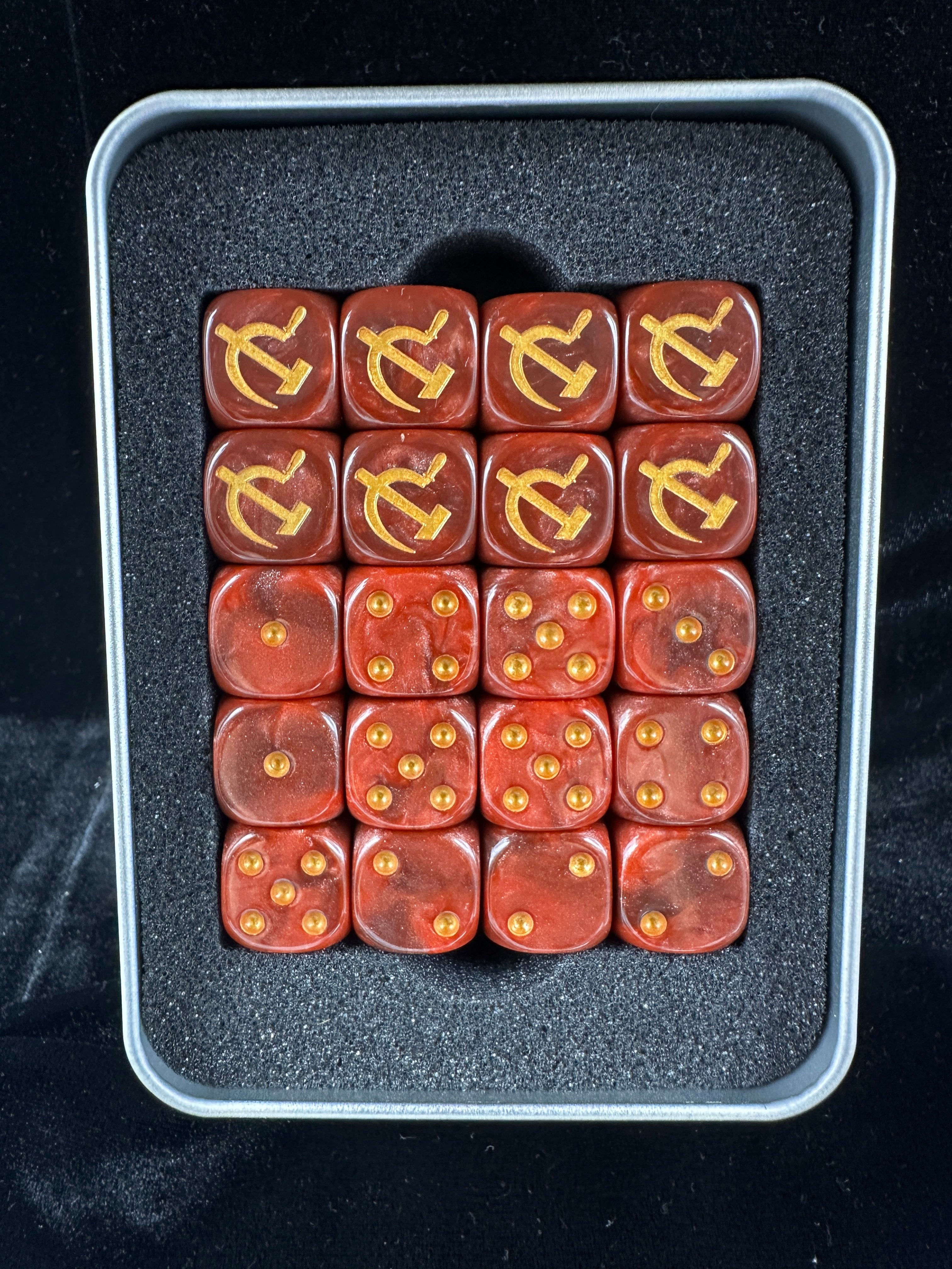 Bolshevik dice, communism, dice, socialism, hammer, sickle, warhammer, dice, board games, dice