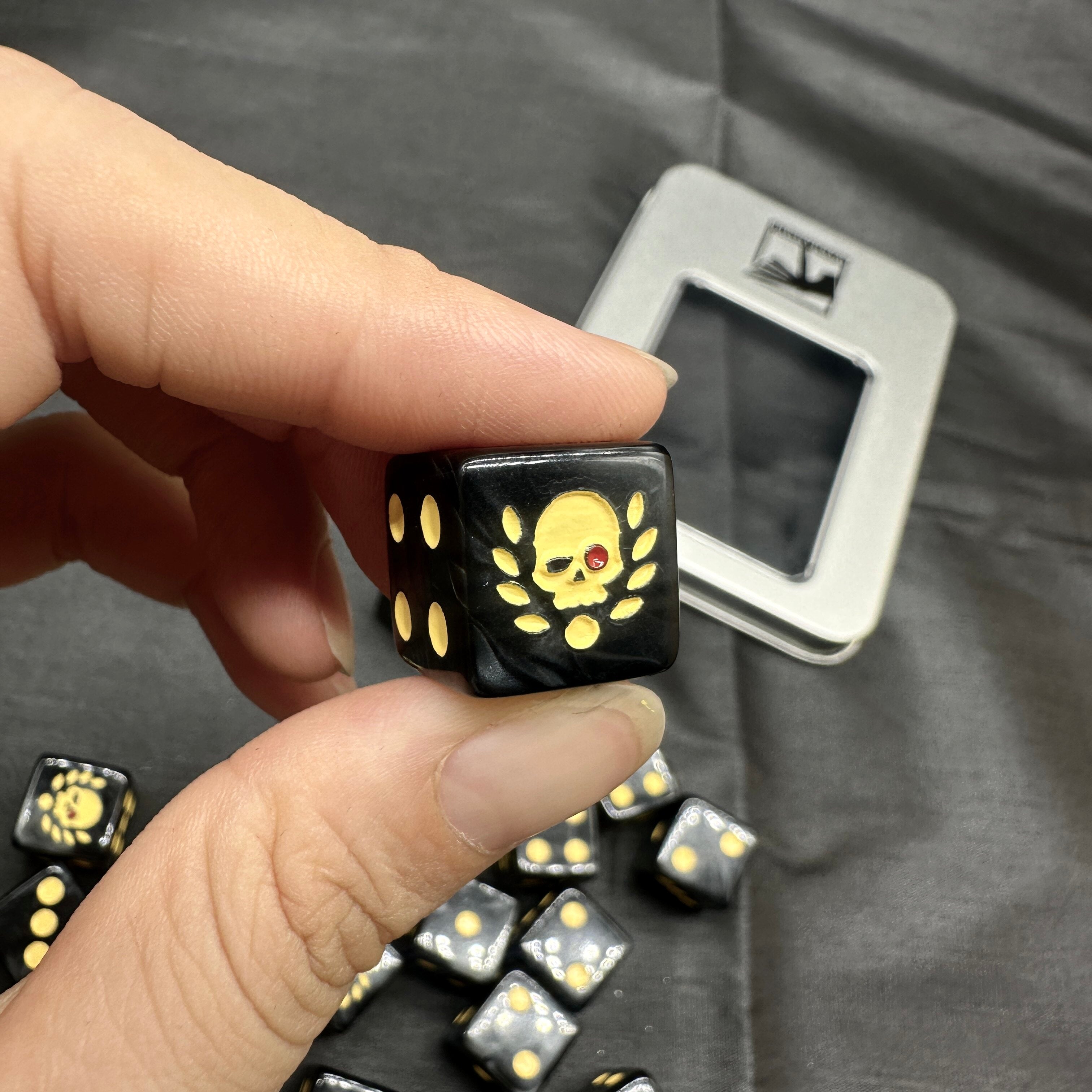New Warhammer Astral Army Commissar Jarick Dice Set Warhammer Dice Warhammer 40k Dice