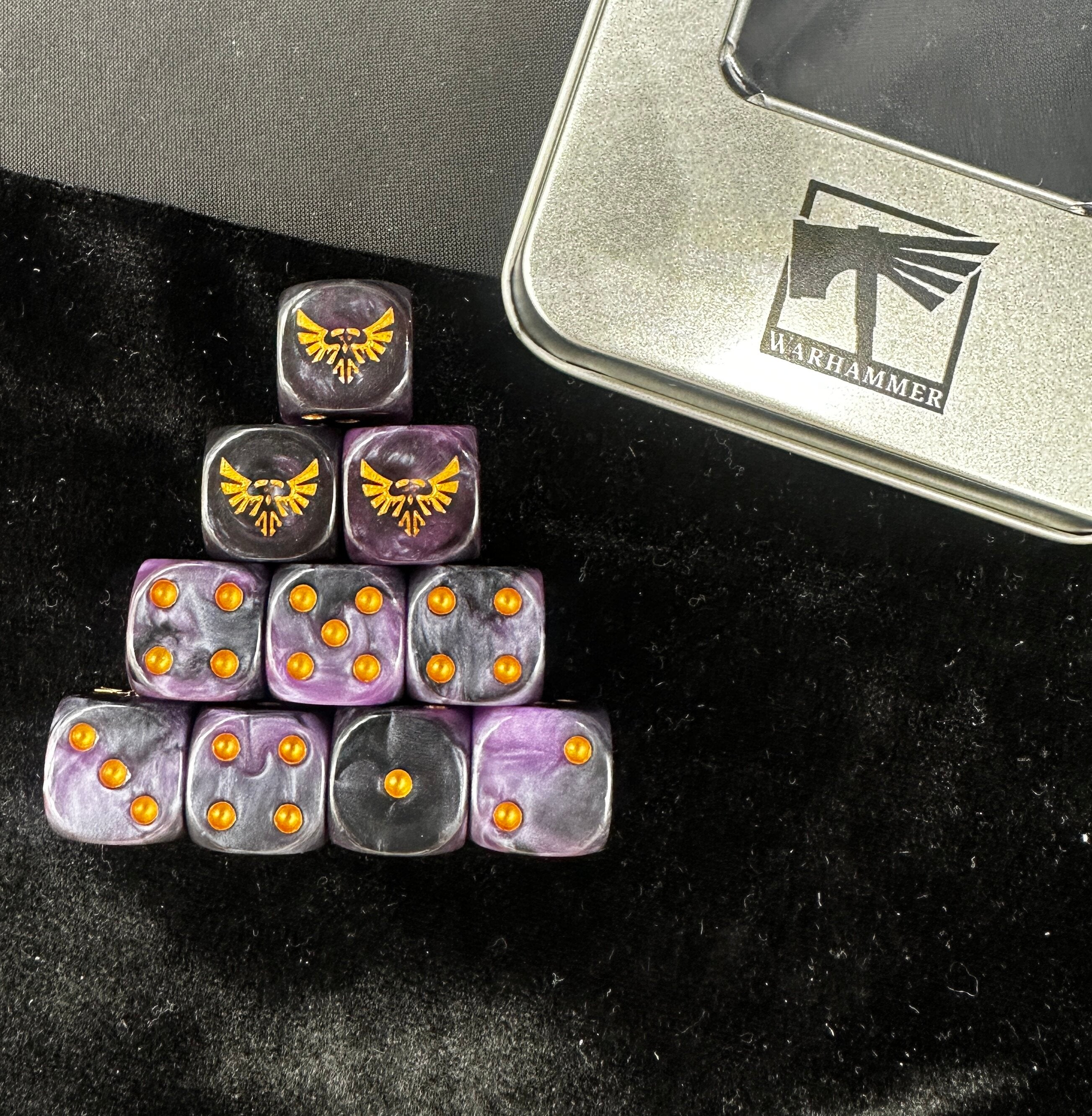 Warhammer 40k Evil Sunz Green Swirl Acrylic D6 Dice