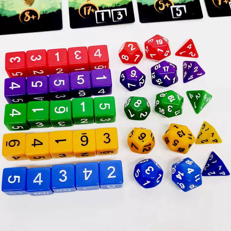 Lure Dice Board Game Cards Lure Dice Fishing Happy Cards Yarn Game Chinese and English with Expansion