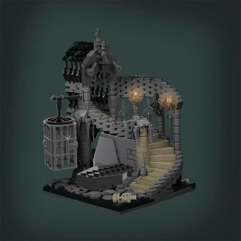 Assembleable Castle Staircase Dice Tower – DND Dice Cage RPG Dice Accessory